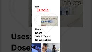 Etizola Etizolaminsomnia anxiety medicinesleeping pillsmedication घबराहट नींद न आनी pills [upl. by Ahsehyt]