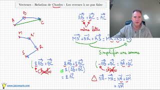 vecteur seconde • Relation de Chasles • Savoir lappliquer et connaitre les erreurs à éviter • Cours [upl. by Norreht]