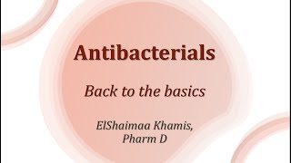 Antimicrobials Back to the basics [upl. by Yonita]