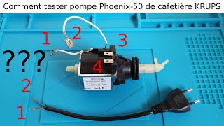 Comment brancher et tester une pompe Phoenix50 B2P 53W 230V de Cafetière Dolce Gusto KRUPS KP220 [upl. by Cand]