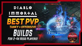 Best PVP Tanky  Offensive Wizard Builds  For 24k Res Players  Diablo Immortal [upl. by Dittman]