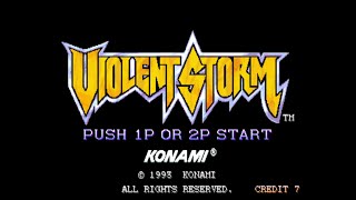 Violent Storm Arcade Game Konami 1993 playthrough [upl. by Yardley]