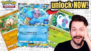 Everything You NEED To Know To Unlock Lapras EX Right Now  Pokemon TCG Pocket [upl. by Herrick269]