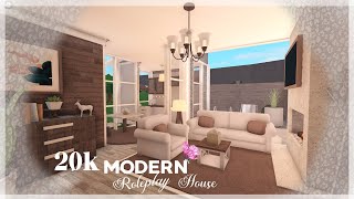 BLOXBURG 20K MINIMALIST ONE STORY HOUSE  NOGAMEPASS  SPEEDBUILD  ESME HOUSE BUILDS [upl. by Bluefarb]