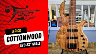 Elrick Evo 32quot Scale Bass Perfection Cottonwood Figured Top Bartolini Electronics [upl. by Eneleh]