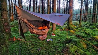 Freezing Camp 17 degree Onewind Underquilt Winter hammock camp [upl. by Sevik307]