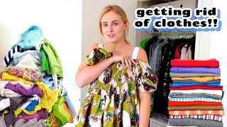 CLEANING OUT MY CLOSET declutter with me [upl. by Bucella]