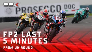 Last 5 minutes of A HECTIC FP2 in the UK 💥  2024 UKWorldSBK 🇬🇧 [upl. by Maggio]