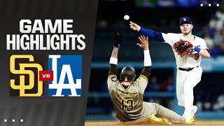 Padres vs Dodgers Game Highlights 92624  MLB Highlights [upl. by Adohr]