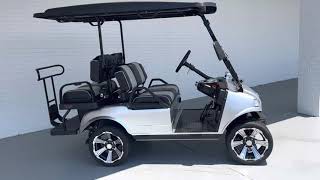 Silver Evolution Golf Cart Classic 4 Pro Lithium Ion Golf Cart [upl. by Jovia]