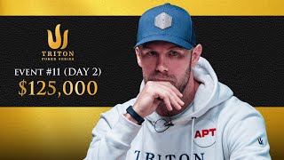 Triton Poker Series London 2023  Event 11 125k NLH Main Event  Day 2 [upl. by Shanna]