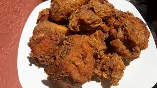 French fry chicken Jamaican style How to make french fry chicken [upl. by Wallford]