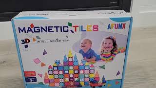 AFUNX 102 PCS Magnetic Building Tiles Review [upl. by Ulick]