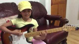 10 yr old Krizten Centino guitar cover of Johnny B Goode Chuck Berry [upl. by Glasgo]