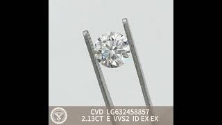 213CT E VVS2 ID EX EX CVD 2ct fabricated diamonds LG632458857 labdiamond [upl. by Nikolos]