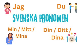 Svenska Pronomen Svensk Grammatik [upl. by Yetta]