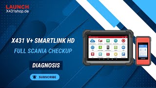 How to use Launch X431 HD V SmartLink HD Doing a full SCANIA checkup [upl. by Aihsenet661]