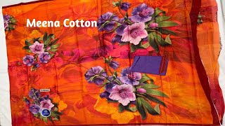 Pure Meena Cotton Digital Printed Sarees WomenNeeds [upl. by Ymmik321]