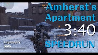 The Division  Amhersts Apartment Legendary Solo 0340WR PC181 WithOut Hunter [upl. by Zendah685]