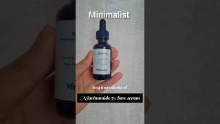 Minimalist niacinamide 5 face serum review shorts review minimalist serum [upl. by Arlina]