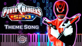 Power Rangers SPD Theme Song Piano Tutorial [upl. by Neitsirk]