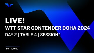 LIVE  T4  Day 2  WTT Star Contender Doha 2024  Session 1 [upl. by Beisel]