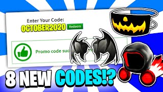 ALL 8 NEW ROBLOX PROMO CODES ON ROBLOX 2020 New Roblox Event Leaked October [upl. by Marnie41]