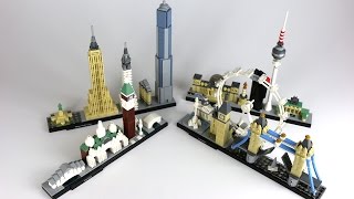 LEGO Architecture Skylines im Vergleich London 21034 21026 21027 amp 21028 [upl. by Onifled574]