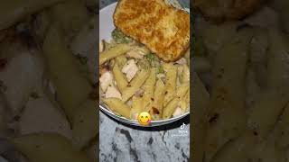 Happy Wednesday Dinner is Chicken and Broccoli Alfredo Penne and Ciabatta Garlic Breaddinner [upl. by Heilman]