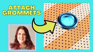 Attaching grommets to fabric  Grommet How to sewing tutorial [upl. by Karlyn]