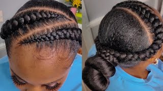 Sleek Low Knot Bun  quick hairstyles on 4C natural hair HOW TO [upl. by Jory]