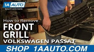 How To Replace Front Grille 9805 VW Passat [upl. by Einattirb820]