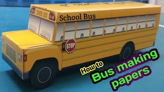 how to make paper bus  handmade [upl. by Frere]