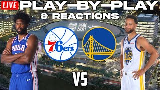 Philadelphia 76ers vs Golden State Warriors  Live PlayByPlay amp Reactions [upl. by Brietta]