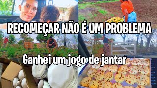 RECOMEÇAR NÃO É UM PROBLEMA GANHEI UM JOGO DE JANTAR VLOG [upl. by Cristiano]