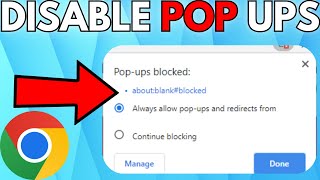 How To Turn Off Pop Ups amp Redirects In Google Chrome  Full Guide [upl. by Millford52]