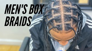 HOW TO MENS BOX BRAIDSSTART TO FINISH [upl. by Jerz150]