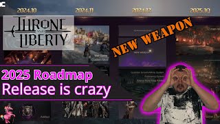 Throne and Liberty 2025 Roadmap Released 12 Man Raid New Legendary Weapons Artifcats Chaos Runes [upl. by Giustina]