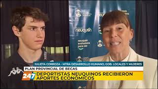 Deportistas neuquinos recibieron aportes económicos  Julieta Corroza Quinteros  Grito Sagrado [upl. by Brade]