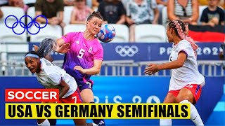 SOCCER USA vs Germany in Paris Olympics  Soccer Semifinals Highlight [upl. by Notnroht915]