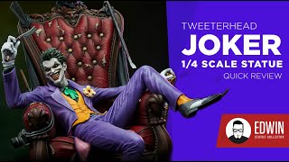 Tweeterhead DC comics Joker 14 scale Resin Statue Quick Review [upl. by Eitnom]