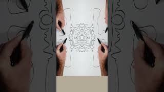 Trick Art Drawing Symmetrical Dance S14shorts Trick Art drawing art [upl. by Irme]