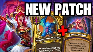 ALEXSTRASZA is so BUSTED Splitting Scroll quest reward  Hearthstone Battlegrounds [upl. by Maxy]