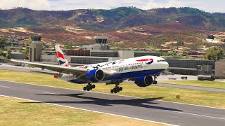 Impossible Landing British Airways Boeing 777 At Toncontín Airport [upl. by Ahcorb]