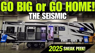 GOING HUGE 2025 SEISMIC 4113 Toy Hauler RV [upl. by Ainoek]