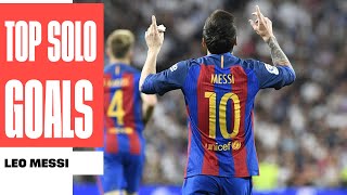 TOP 25 GOLES DE JUGADA INDIVIDUAL Lionel Messi LALIGA [upl. by Rip]