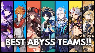 7 STRONGEST Teams for ABYSS  Jadeplume Terrorshroom  Genshin Impact [upl. by Boggs]