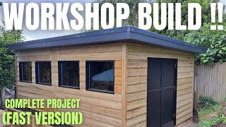 DIY Building a Workshop From Scratch  Complete Build  Fast Version [upl. by Onilecram]