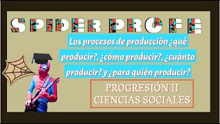 Spider Profe  Ciencias Sociales  Progresión II  Los Procesos de Producción  ¿Qué Producir [upl. by Nosidda]