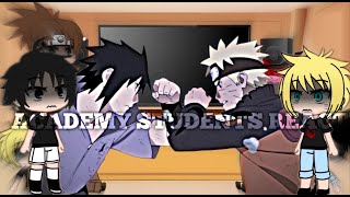 Academy students react to future  Naruto vs Sasuke  Naruto [upl. by Gowon671]